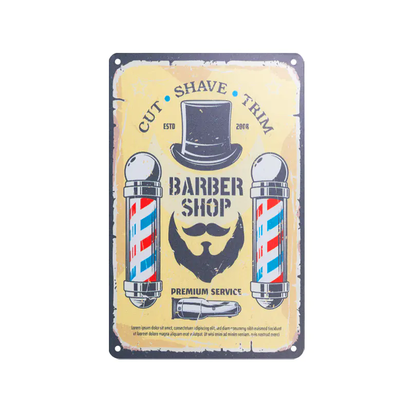 ⁨Tablica ozdobna barber B018⁩ w sklepie Wasserman.eu