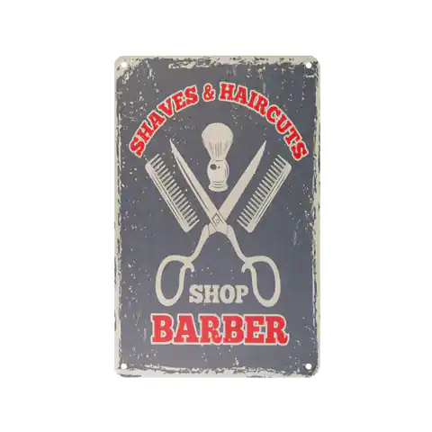 ⁨Tablica ozdobna barber B064⁩ w sklepie Wasserman.eu