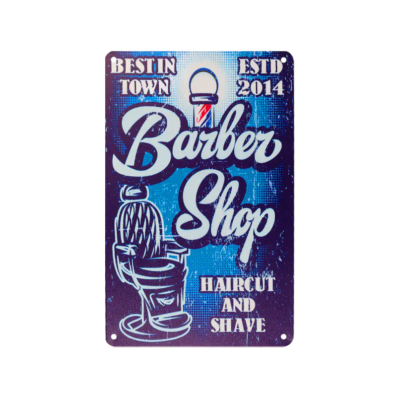 ⁨Tablica ozdobna barber B075⁩ w sklepie Wasserman.eu