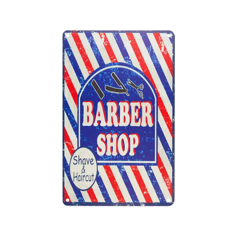 ⁨Tablica ozdobna barber C012⁩ w sklepie Wasserman.eu