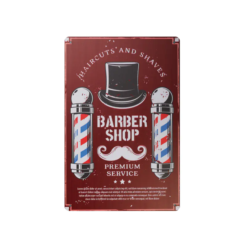 ⁨Tablica ozdobna barber B030⁩ w sklepie Wasserman.eu