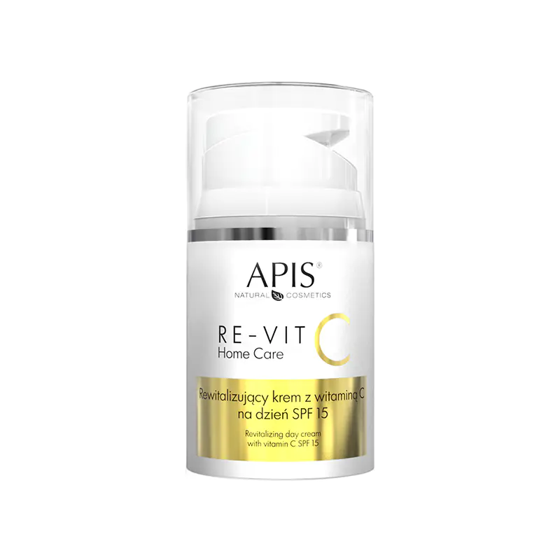 ⁨Apis re-vit c home care rewitalizujący krem z witaminą C na dzień spf 15 50 ml⁩ w sklepie Wasserman.eu