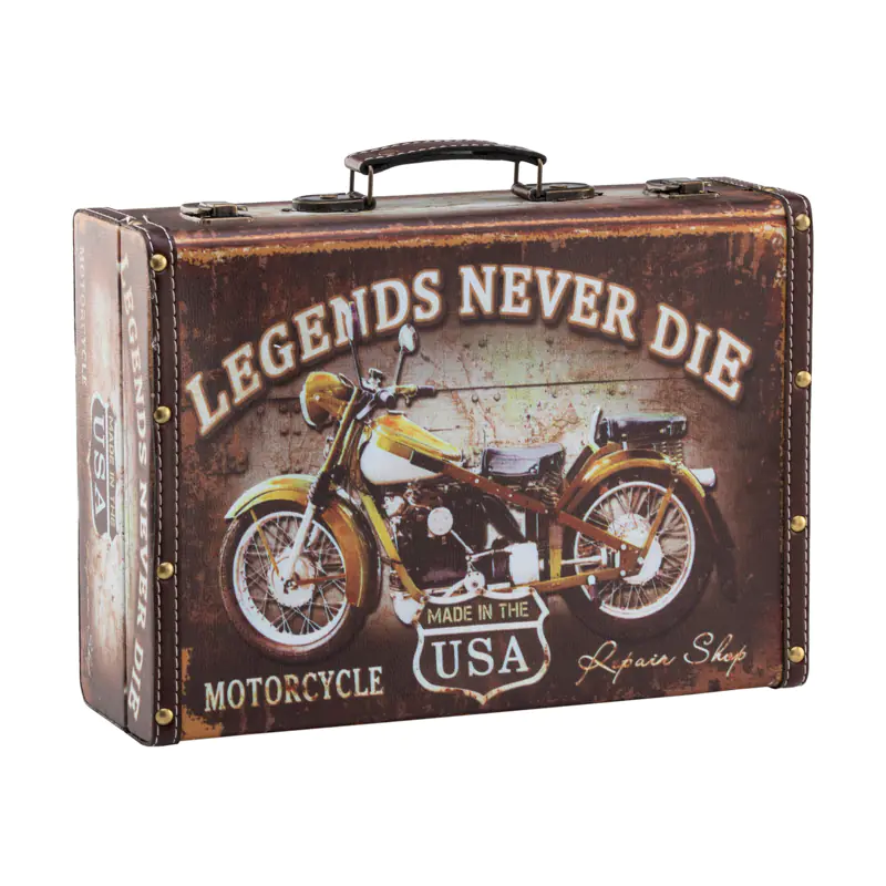 ⁨Barber suitcase motorcycle⁩ at Wasserman.eu