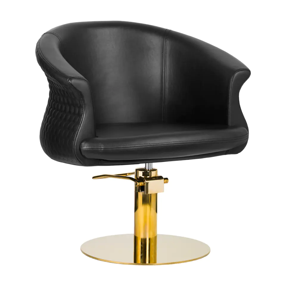 ⁨Gabbiano hairdresser's chair Versailles gold black⁩ at Wasserman.eu