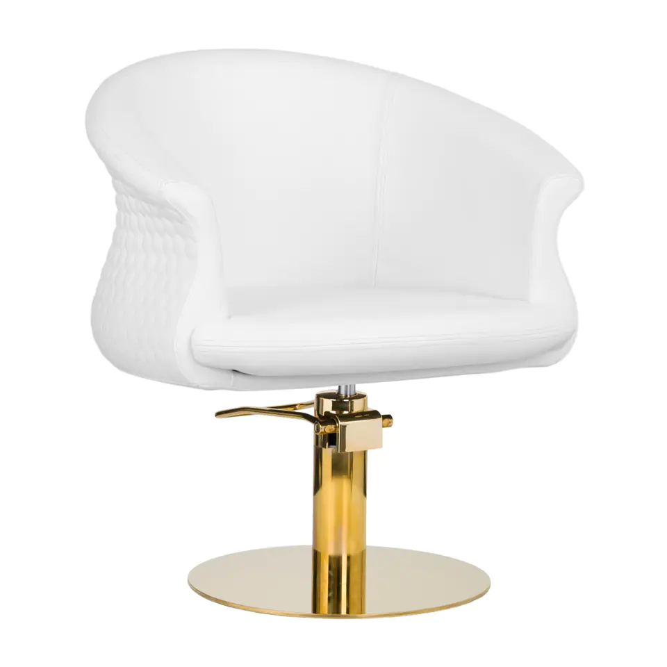 ⁨Gabbiano hairdresser's chair Versailles gold white⁩ at Wasserman.eu