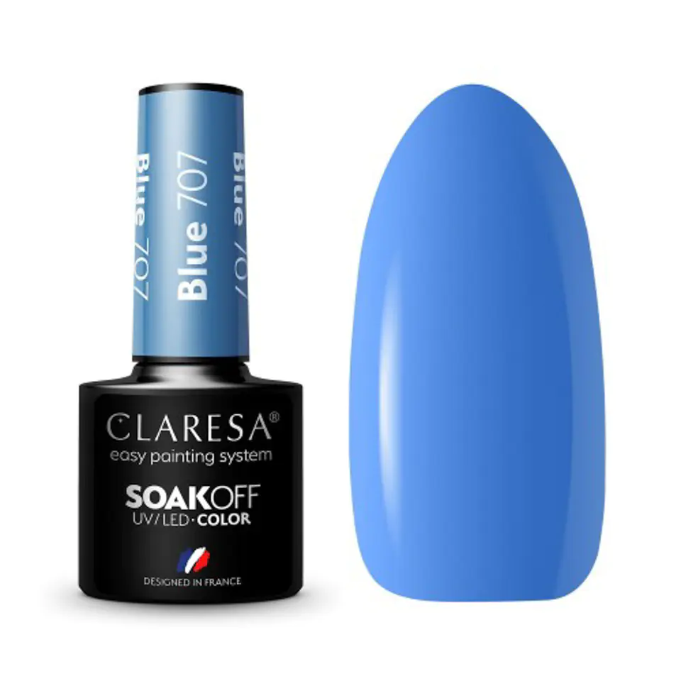 ⁨CLARESA Hybrid polish BLUE 707 -5g⁩ at Wasserman.eu