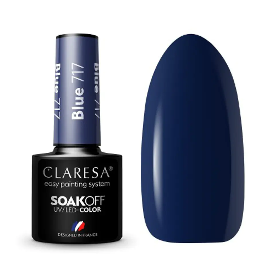 ⁨CLARESA Hybrid polish BLUE 717 -5g⁩ at Wasserman.eu