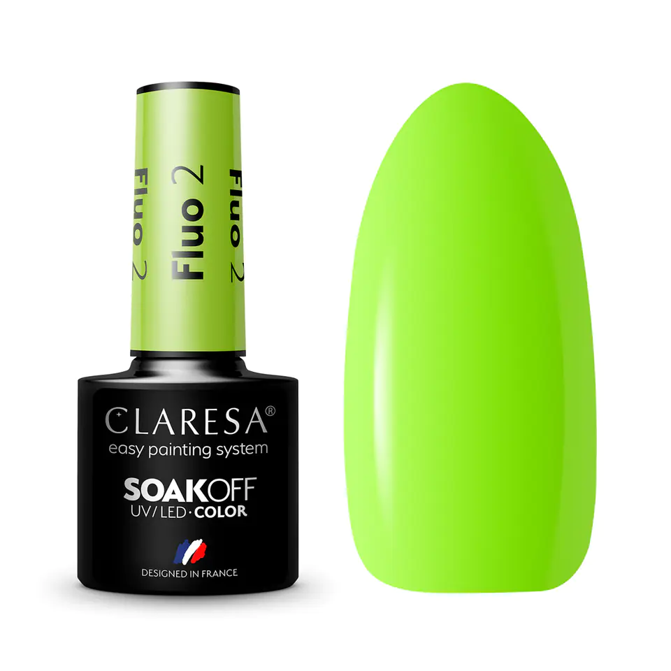 ⁨CLARESA lakier hybrydowy FLUO 2 -5g⁩ w sklepie Wasserman.eu