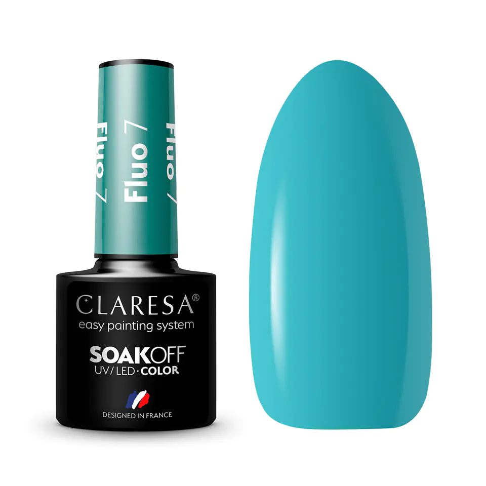⁨CLARESA lakier hybrydowy FLUO 7 -5g⁩ w sklepie Wasserman.eu