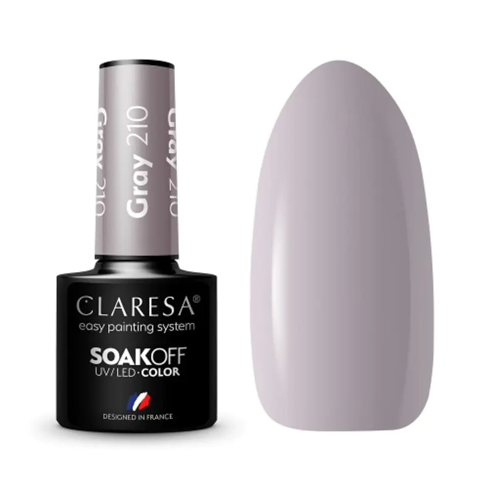 ⁨CLARESA Lakier hybrydowy GRAY 210 -5g⁩ w sklepie Wasserman.eu