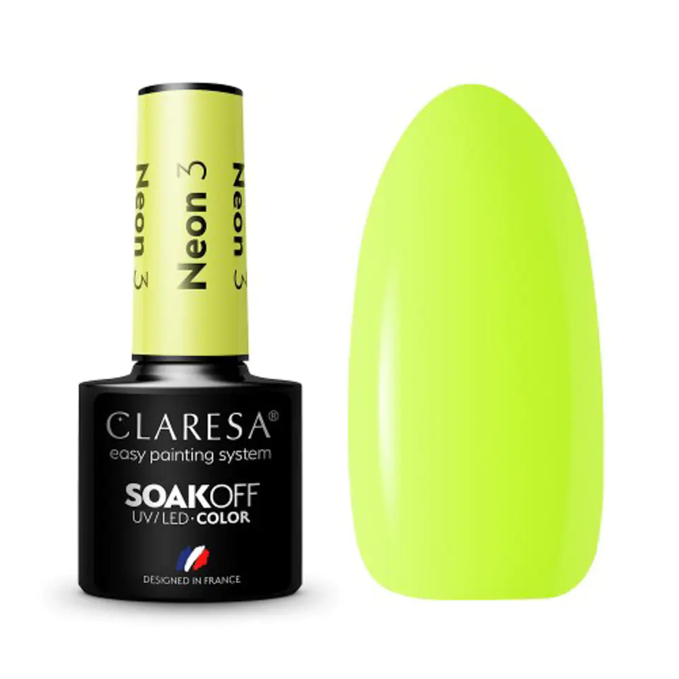 ⁨CLARESA Hybrid polish NEON 3 -5g⁩ at Wasserman.eu