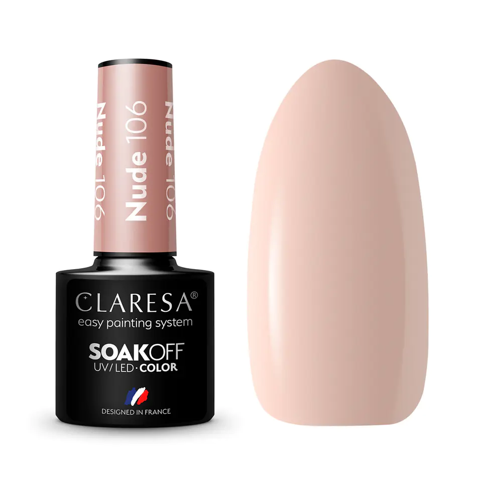 ⁨CLARESA Hybrid polish NUDE 106 -5g⁩ at Wasserman.eu