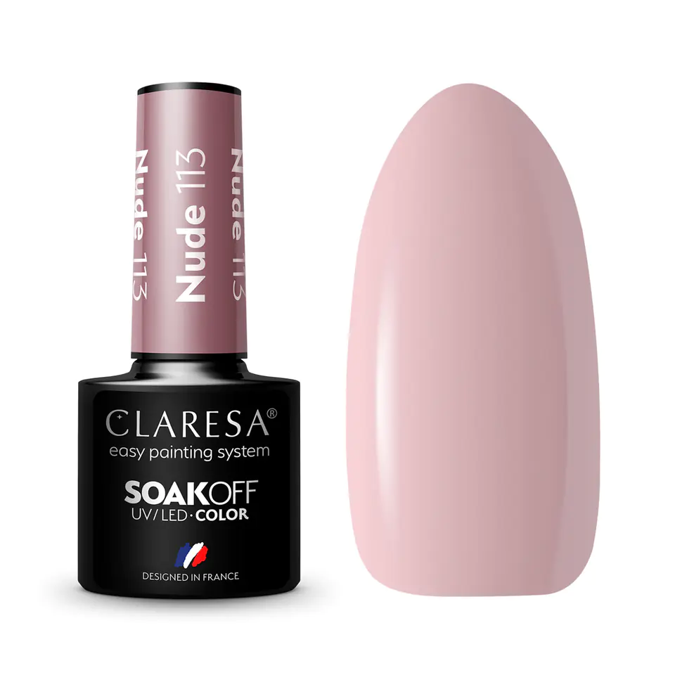 ⁨CLARESA Hybrid polish NUDE 113 -5g⁩ at Wasserman.eu