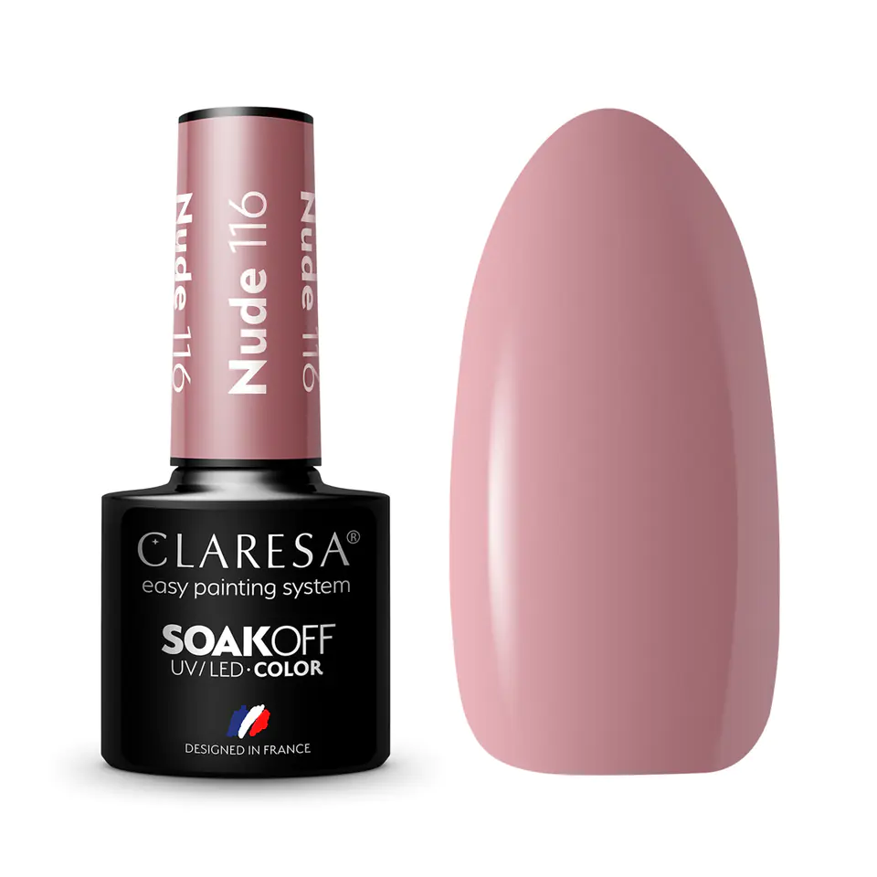 ⁨CLARESA Hybrid polish NUDE 116 -5g⁩ at Wasserman.eu