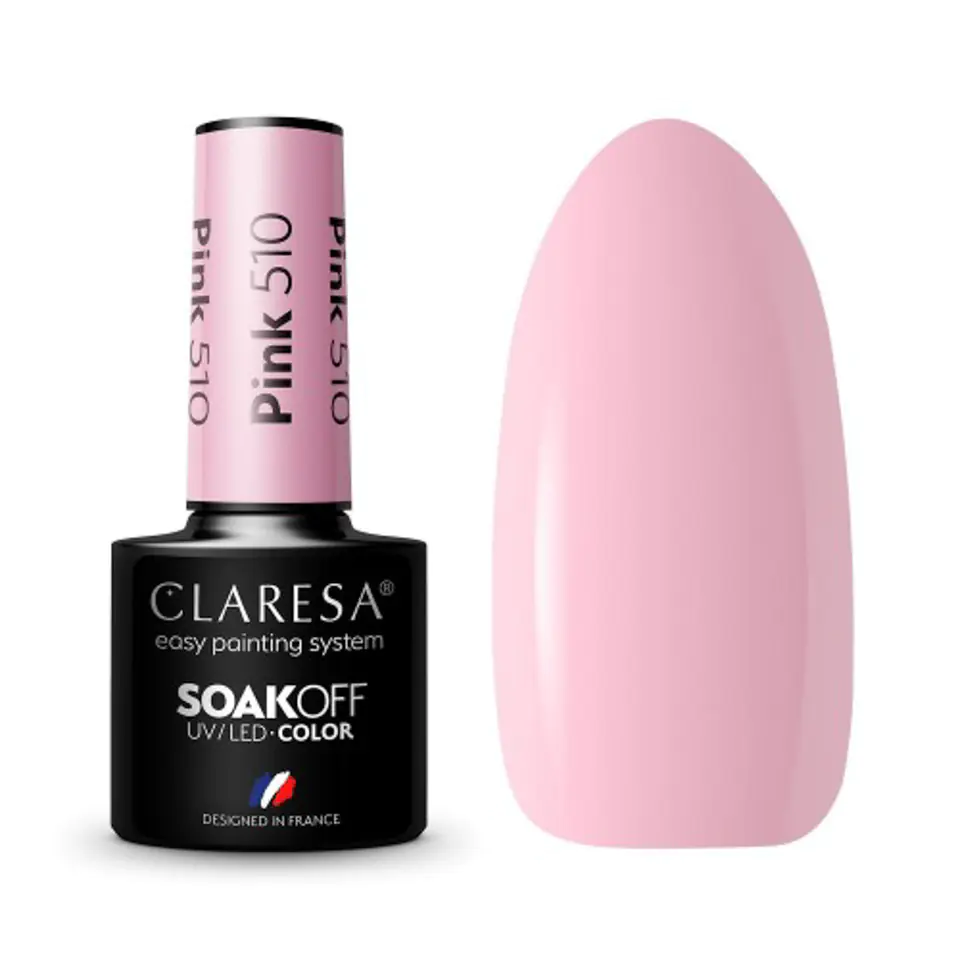 ⁨CLARESA Hybrid polish PINK 510 -5g⁩ at Wasserman.eu