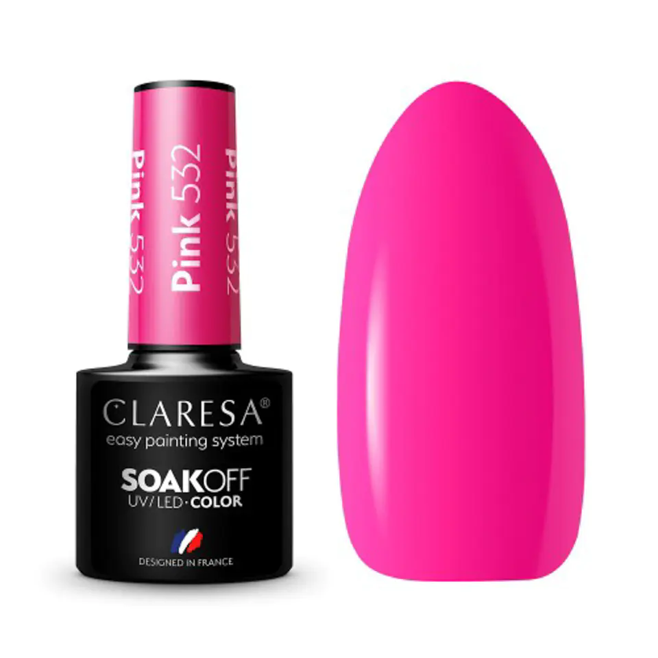 ⁨CLARESA Hybrid polish PINK 532 -5g⁩ at Wasserman.eu