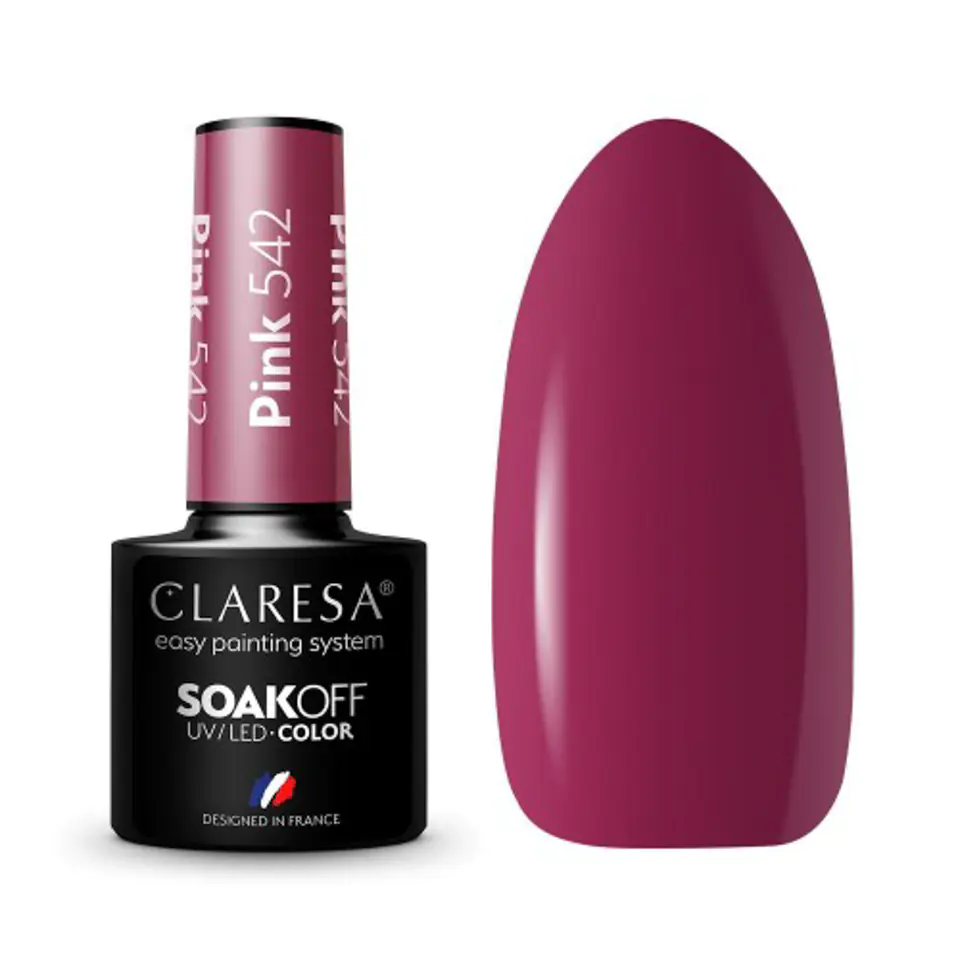 ⁨CLARESA Lakier hybrydowy PINK 542 -5g⁩ w sklepie Wasserman.eu