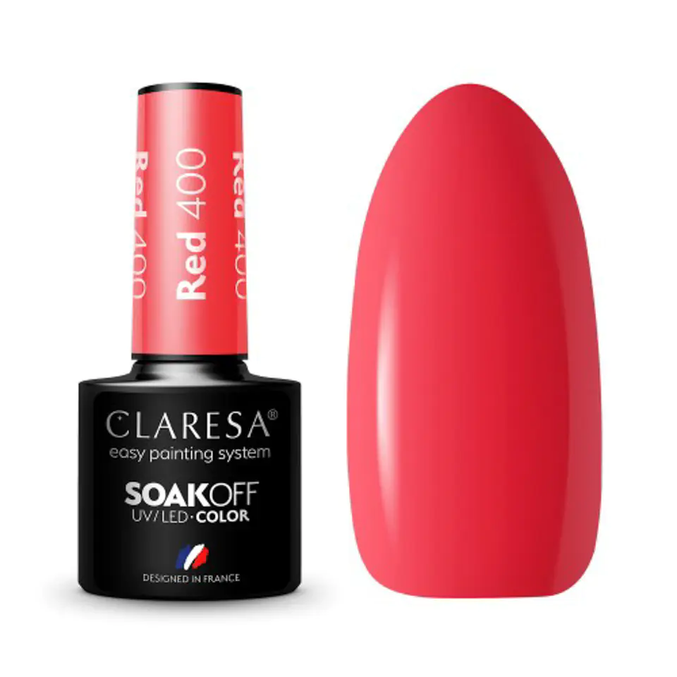 ⁨CLARESA Hybrid polish RED 400 -5g⁩ at Wasserman.eu