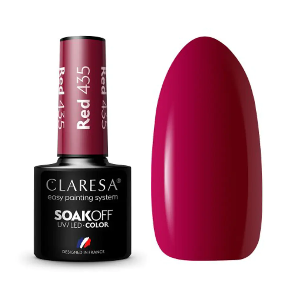 ⁨CLARESA Hybrid polish RED 435 -5g⁩ at Wasserman.eu