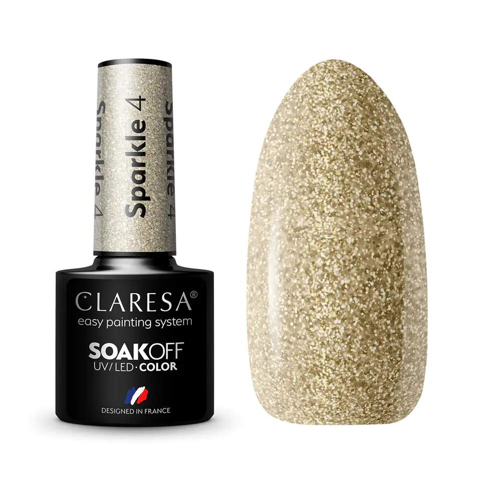 ⁨CLARESA Hybrid polish SPARKLE 4 -5g⁩ at Wasserman.eu