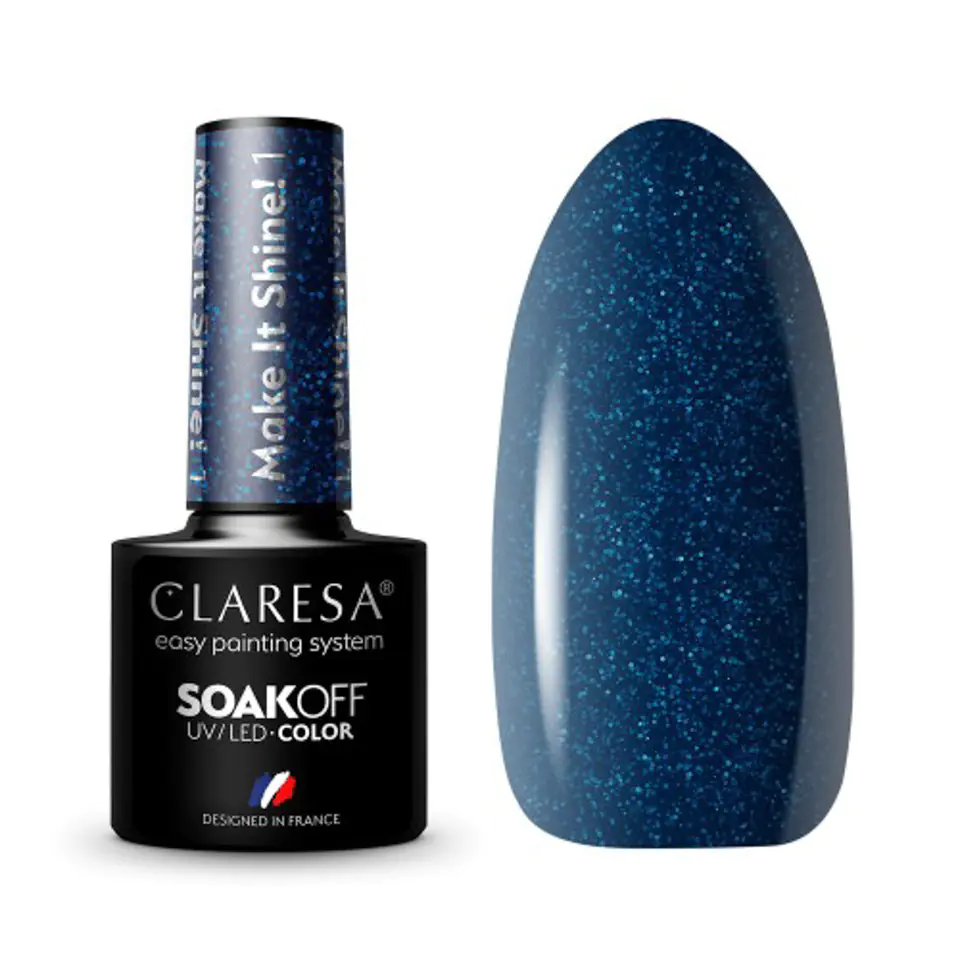⁨CLARESA Lakier hybrydowy Make It Shine! 1 -5g⁩ w sklepie Wasserman.eu