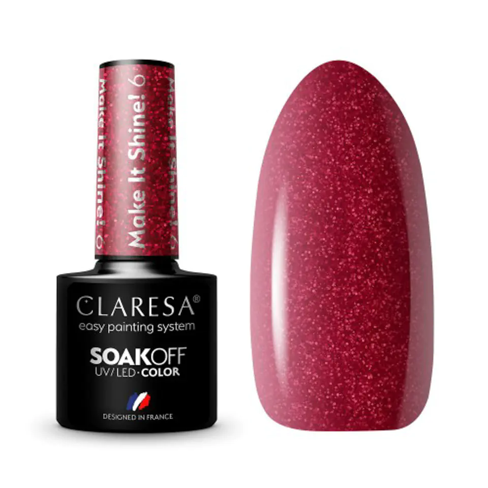 ⁨CLARESA Hybrid nail polish Make It Shine! 6 -5g⁩ at Wasserman.eu