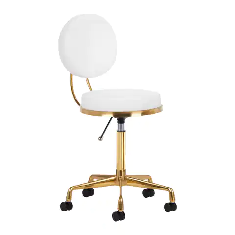 ⁨Cosmetic stool H5 gold white⁩ at Wasserman.eu