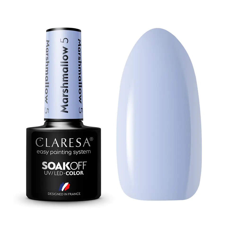 ⁨CLARESA gel polish MARSHMALLOW 5 5g⁩ at Wasserman.eu