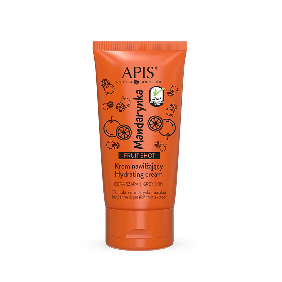 ⁨Apis fruit shot, mandarynkowy krem nawilżający do twarzy 50 ml⁩ w sklepie Wasserman.eu