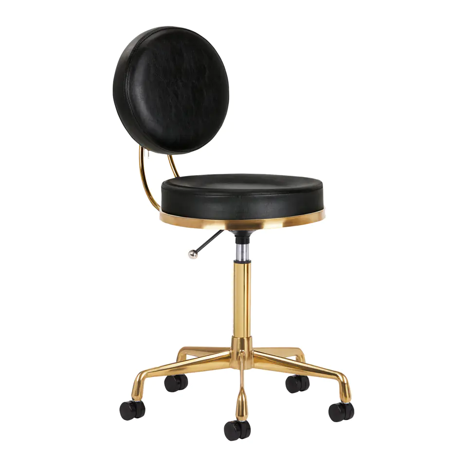 ⁨Cosmetic stool H5 gold black⁩ at Wasserman.eu