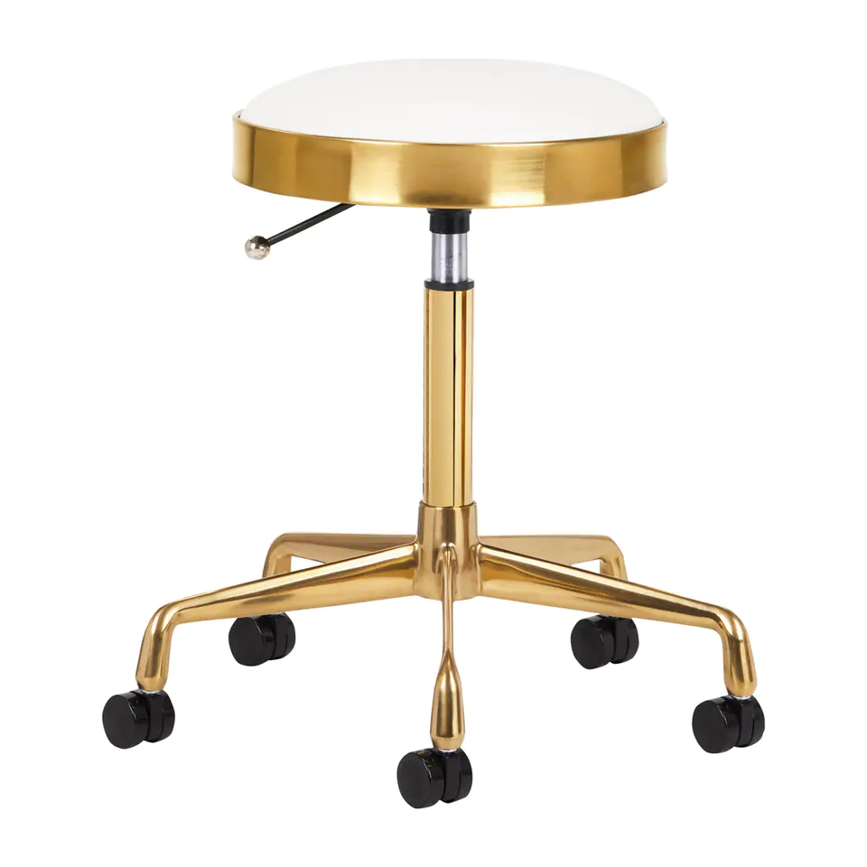 ⁨Cosmetic stool H7 gold white⁩ at Wasserman.eu