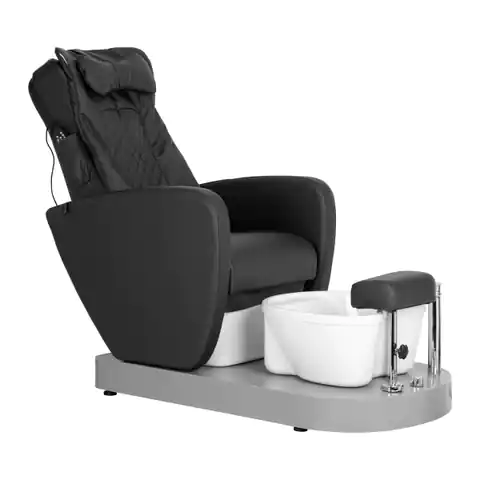 ⁨Fotel spa do pedicure Azzurro 016C czarny z masażem pleców i hydromasażem⁩ w sklepie Wasserman.eu