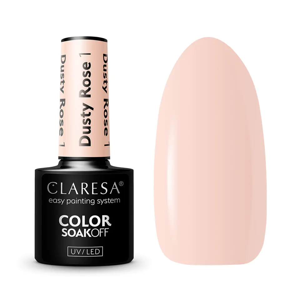 ⁨CLARESA Hybrid polish DUSTY ROSE 1 -5g⁩ at Wasserman.eu