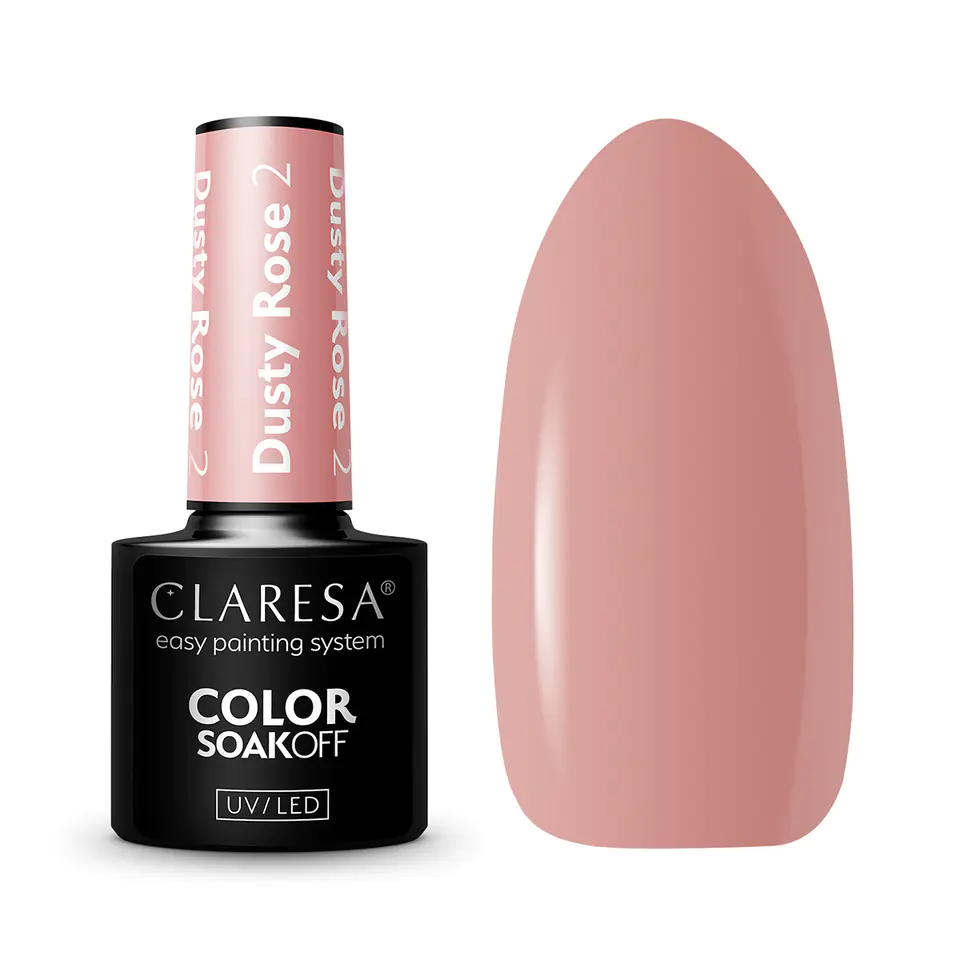 ⁨CLARESA Hybrid polish DUSTY ROSE 2 -5g⁩ at Wasserman.eu