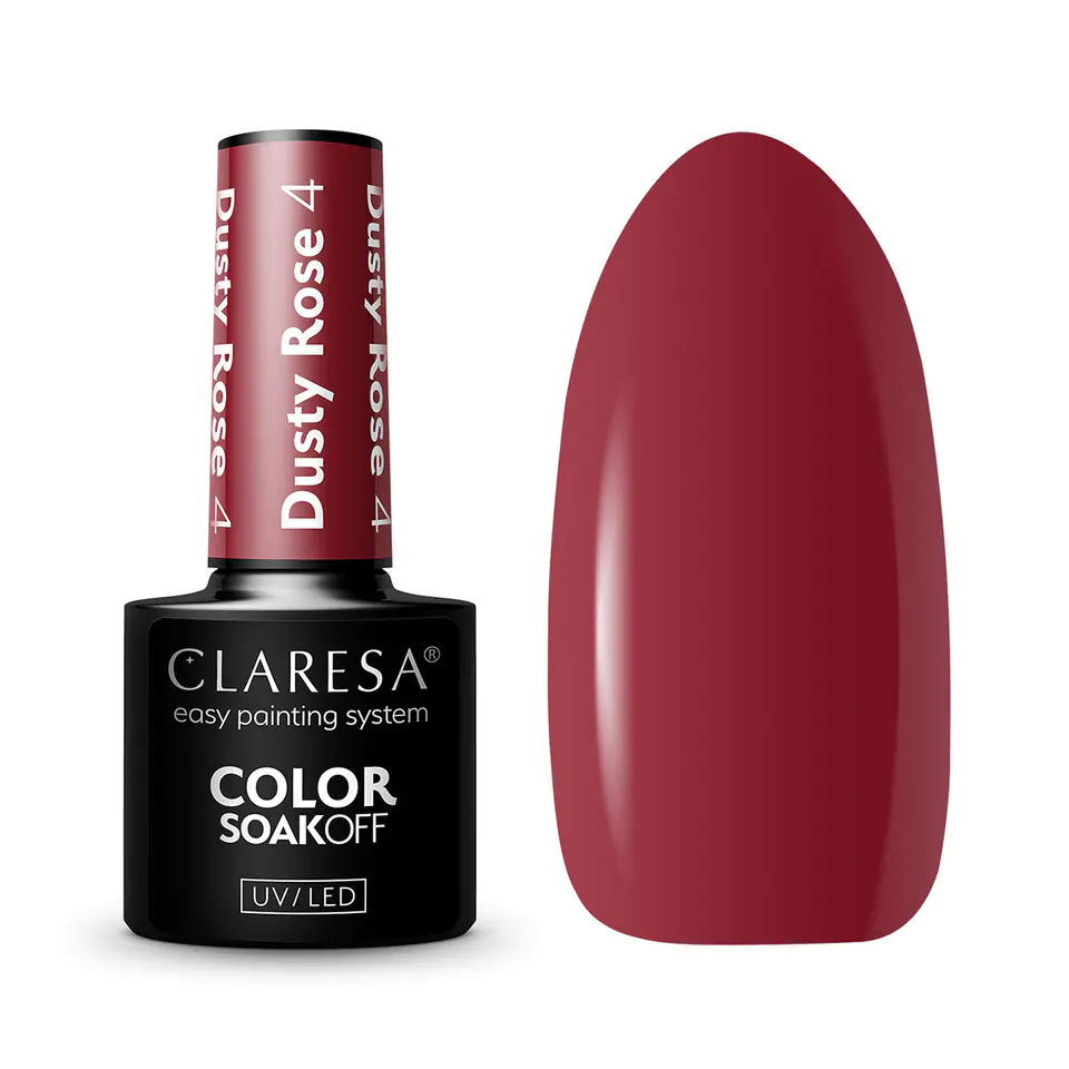 ⁨CLARESA Lakier hybrydowy DUSTY ROSE 4 -5g⁩ w sklepie Wasserman.eu