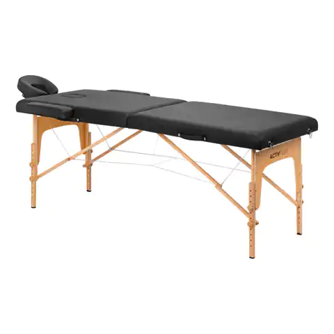 ⁨Folding massage table wood Comfort Activ Fizjo Lux 2 segment 190x70 black⁩ at Wasserman.eu