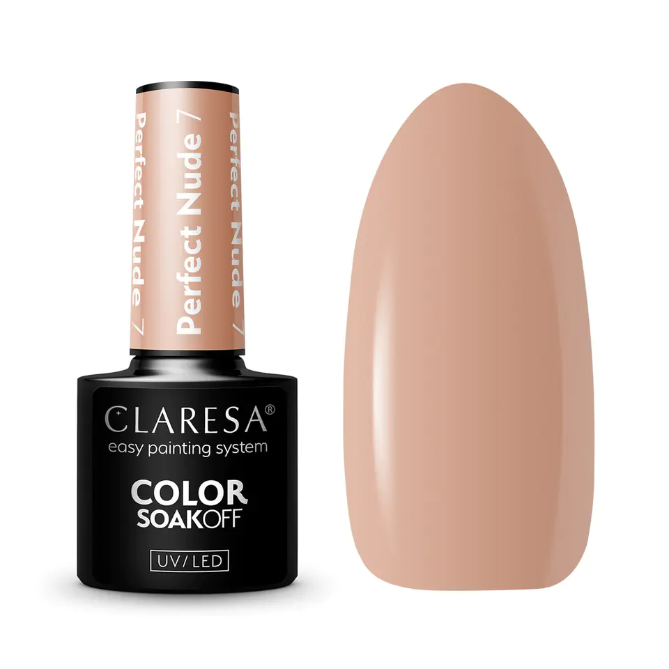 ⁨CLARESA Hybrid polish PERFECT NUDE 7 -5g⁩ at Wasserman.eu