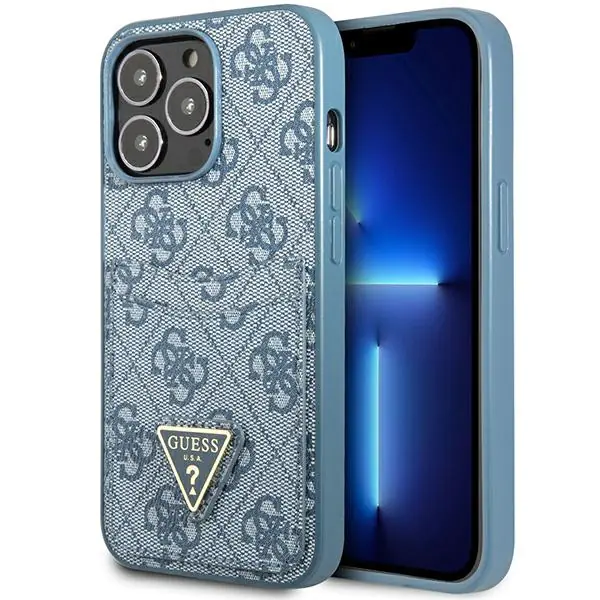 ⁨Guess GUHCP13LP4TPB iPhone 13 Pro / 13 6,1" blue/blue hardcase 4G Triangle Logo Cardslot⁩ at Wasserman.eu