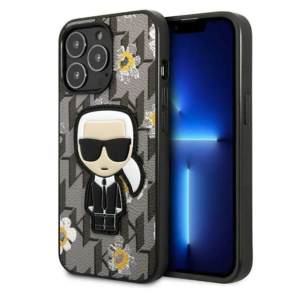 ⁨Karl Lagerfeld KLHCP13LPMNFIK1 iPhone 13 Pro / 13 6,1" grey/grey Flower Ikonik Karl⁩ at Wasserman.eu