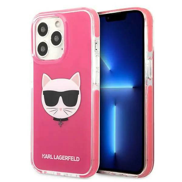 ⁨Karl Lagerfeld KLHCP13LTPECPI iPhone 13 Pro / 13 6,1" hardcase fuchsia/fuschia Choupette Head⁩ at Wasserman.eu