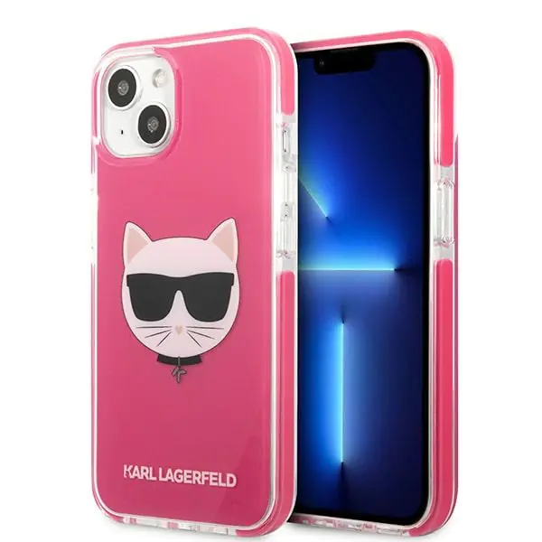 ⁨Karl Lagerfeld KLHCP13STPECPI iPhone 13 mini 5,4" hardcase fuksja/fuschia Choupette Head⁩ w sklepie Wasserman.eu