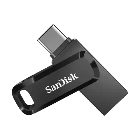⁨Pendrive SanDisk Ultra Dual GO SDDDC3-064G-G46 (64GB; USB 3.0, USB-C; kolor czarny)⁩ w sklepie Wasserman.eu