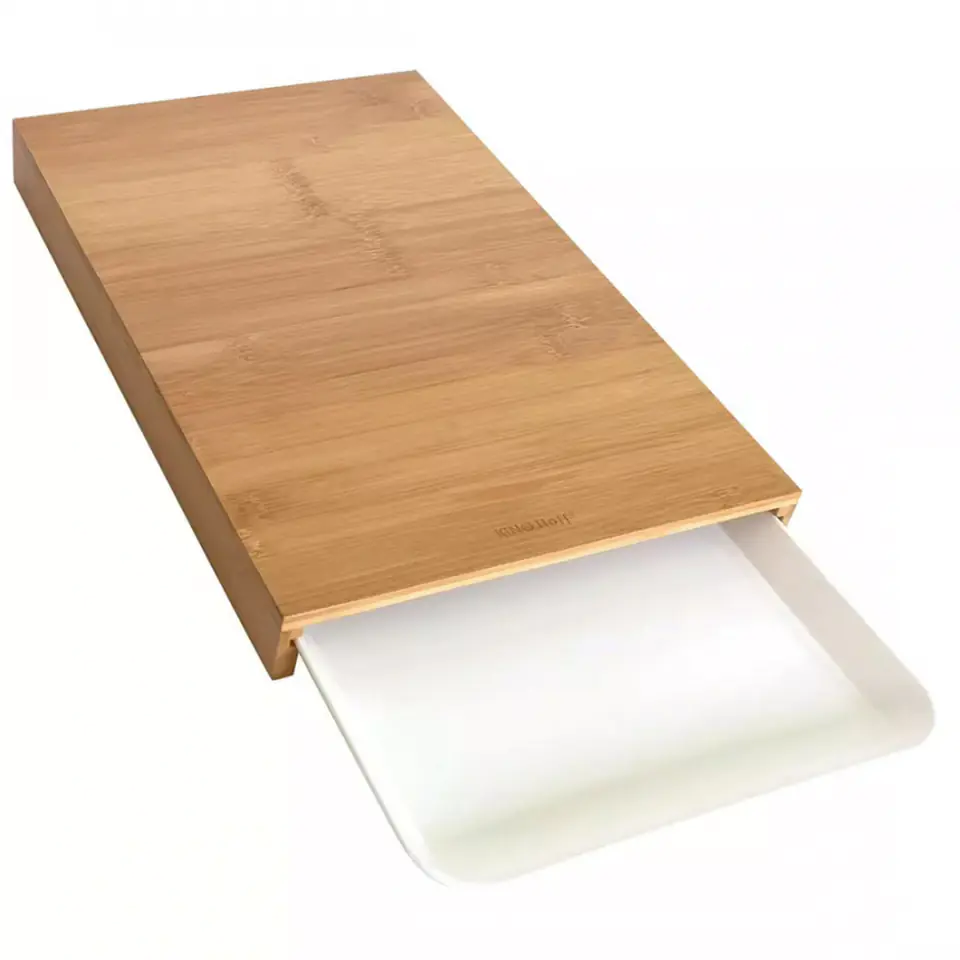 ⁨BAMBOO BOARD WITH RETRACTABLE CONTAINER KINGHOFF KH-1681⁩ at Wasserman.eu