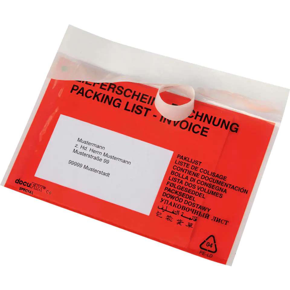 ⁨Courier envelope C6 (250 pieces) transparent red ikk175115Bred EMERSON⁩ at Wasserman.eu
