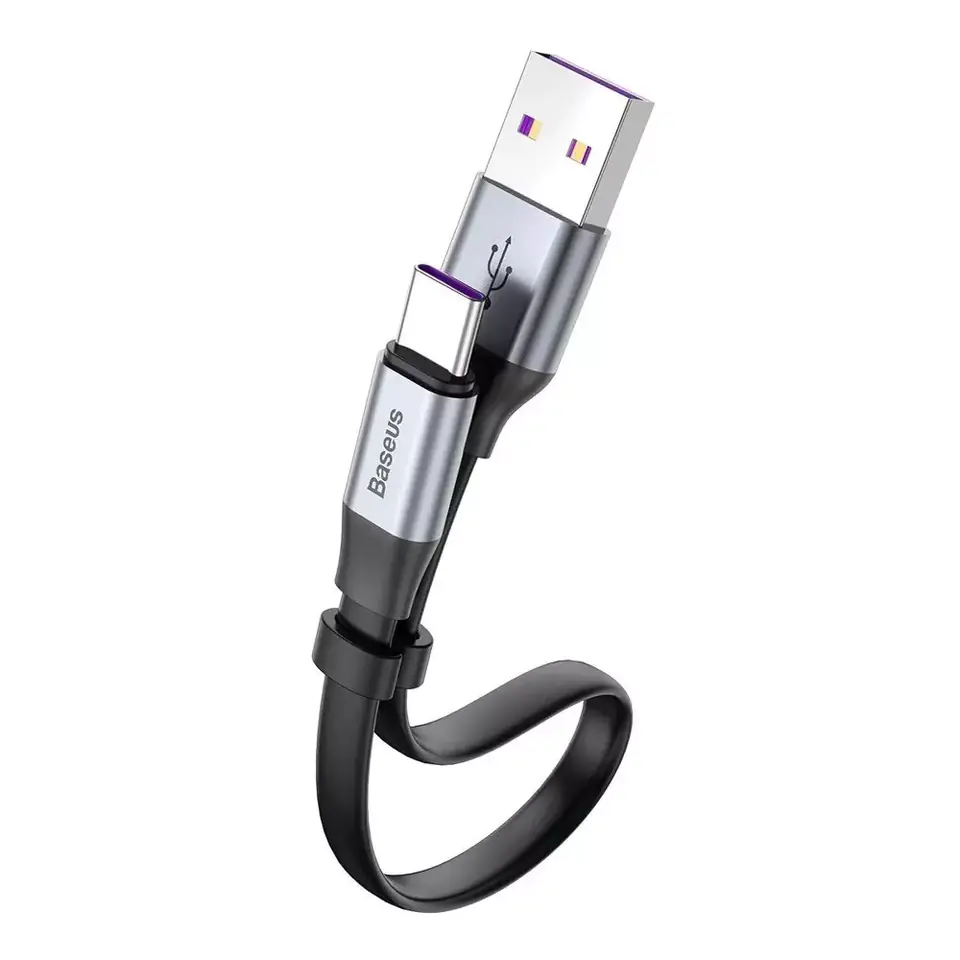 ⁨BASEUS SC5A/QC3.0 TYPE-C CABLE 23CM GREY⁩ at Wasserman.eu