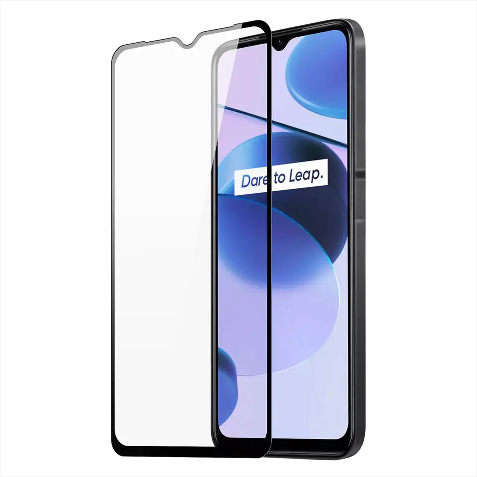 ⁨Full Screen Resistant Tempered Glass 9H Dux Ducis 9D Tempered Glass Full Screen Resistant with Frame for Realme C35 Black (case friendly)⁩ at Wasserman.eu