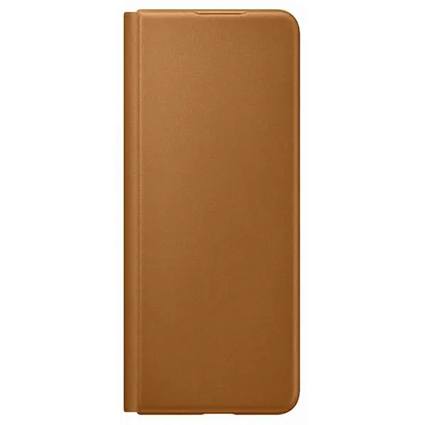 ⁨Case Samsung EF-FF926LAEGWW Z Fold 3 camel Leather Filp Cover⁩ at Wasserman.eu