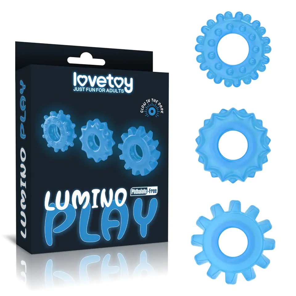⁨Rings glowing in the dark Lumino Play 3 pcs. Lovetoy⁩ at Wasserman.eu