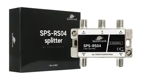 ⁨Rozgałęźnik 1/4 5-2400 MHz Spacetronik SPS-RS04⁩ w sklepie Wasserman.eu