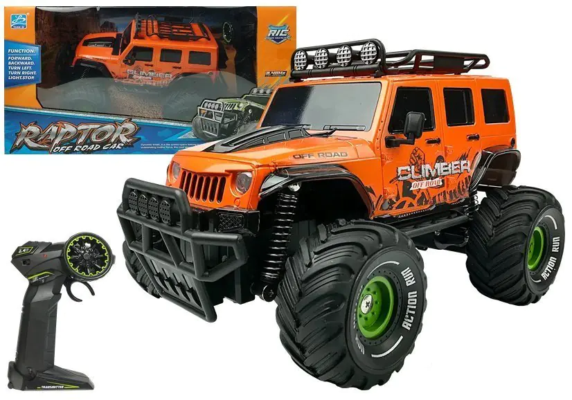 ⁨Auto Zdalnie Sterowane R/C Jeep Pomarańczowy 2.4G⁩ w sklepie Wasserman.eu